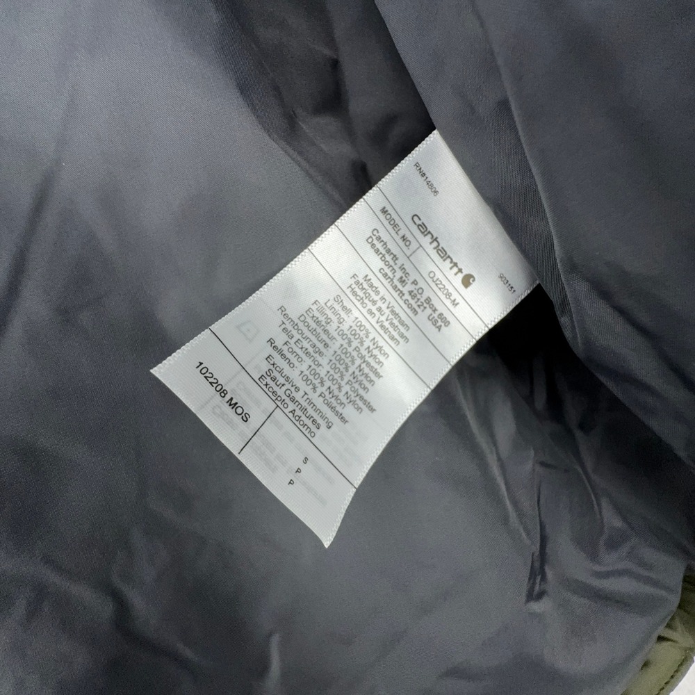 Carhartt Gilliam Rain Defender Insulated Jacket Mens Small Moss Green NWT - Picture 5 of 10